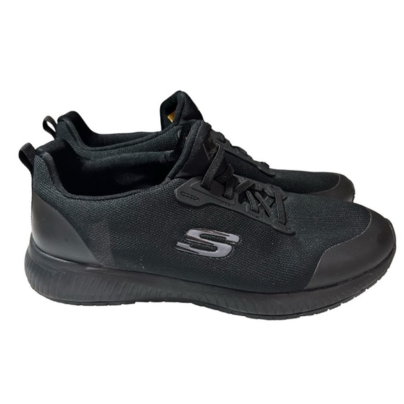 Skechers Womens Squad SR Slip On Black Slip Resistant Work Shoes - US Size 11 - Picture 1 of 7
